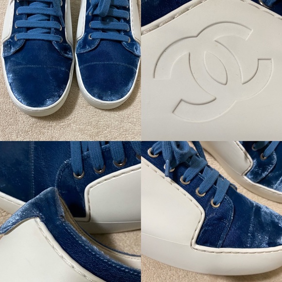 Auth Chanel Logo Velvet Metiers D’Art 17a Sneaker - Picture 7 of 8